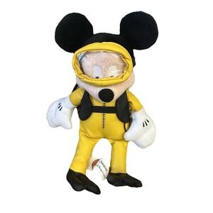 Vintage Scuba Mickey Mouse Plush Disney. Yellow Goggles NWT